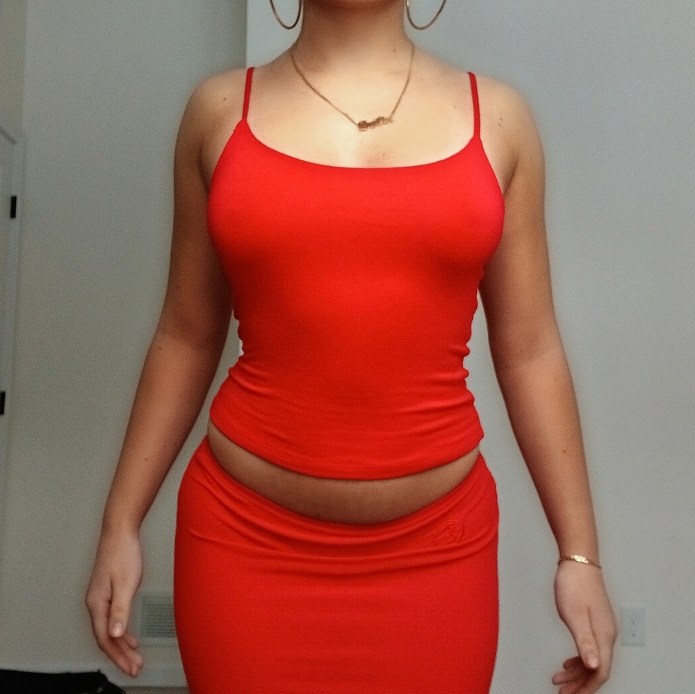 NWOT Fashion Nova red cami tank top. XS